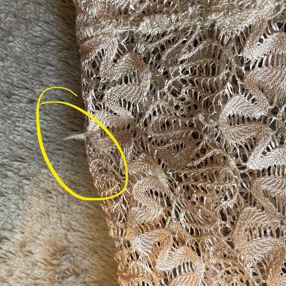 Ultra Teeze Cream Lace Bolero Shrug with 3/4 Sleeves - Picture 5 of 6